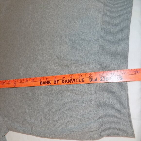 AMERICAN LIVING XL Gray Cotton V-neck Sweater Embroidered Eagle USA Flag - Picture 5 of 5